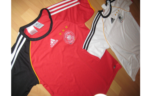 2 Adidas Deutschland Training  Trikot Jersey Maglia Camiseta WM 06 Wei&szlig; Rot 164