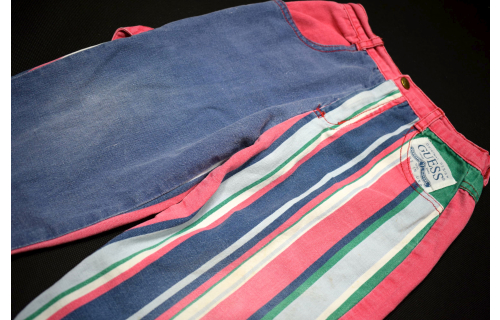 Guess kurze Hose Shorts Short Jeans Pant Vintage Colour Pastel Stipes Streifen 3 Y