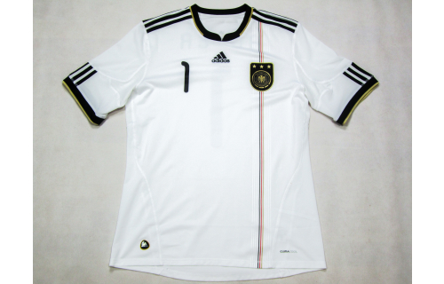 Adidas Deutschland Trikot Jersey DFB WM 2010 10 Wei&szlig; T-Shirt Maglia Camiseta L