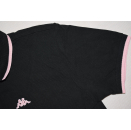 Kappa Polo Shirt Poloshirt Maglia Maillot Jersey Casual Rosa Pink Schwarz Gr. L