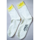 Adidas Socken Socks Sox Pl&uuml;sch Sport Vintage West Germany Wei&szlig; Gelb  37-39  NEU