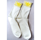 Adidas Socken Socks Sox Pl&uuml;sch Sport Vintage West Germany Wei&szlig; Gelb  37-39  NEU