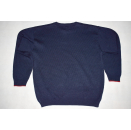 Strick Pullover Pulli Sweater Knit Sweatshirt Vintage 90er Grafik Blau 48/50  L