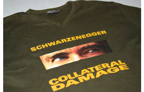 Collateral Damage Movie Film T-Shirt Tshirt Promo Arnold Schwarzenegger 2002  L
