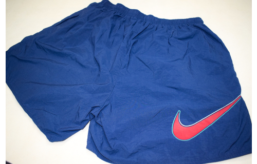 Nike Shorts Short kurze Bade Hose Beach Pant Bermuda Vintage Swoosh Blau Red XXL