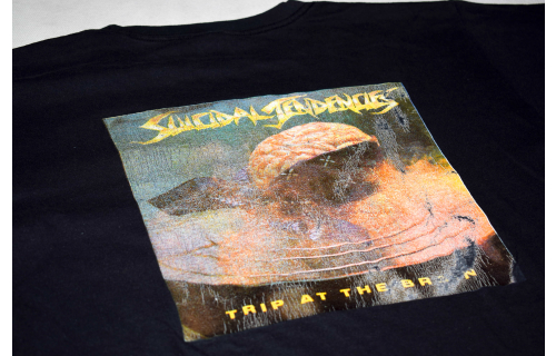 Suicidal Tendencies T-Shirt 1988 Trip at the brain Tour Vintage Disstressed  M-L