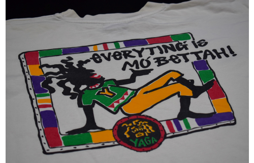 Yaga everything is mo bettah T-Shirt Reggae Ragga Afro Rasta Comic Vintage XL
