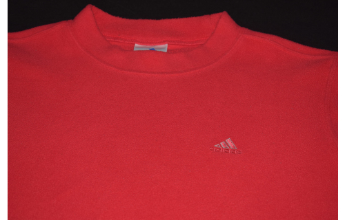 Adidas Pullover Fleece Sweat Shirt Sweater Jumper Rot Vintage 2001 Damen Girl 40