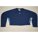 Adidas Crop Top Pullover Sweat Shirt Bolero Blau Blue...