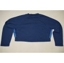 Adidas Crop Top Pullover Sweat Shirt Bolero Blau Blue 2000 Vintage Girls 164/L