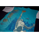 Adidas T-Shirt TShirt Vintage Fashion 90er 90s Basketball Layup #32 Utah Rare XL