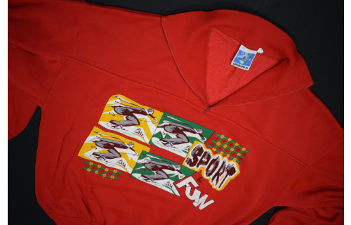 G&ouml;tzburg Pullover Sweat Shirt Sweater Ski Jumper Vintage Comic Graphik 90er XL