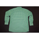 Tommy Hilfiger Polo Shirt Button Down Hemd Pinstripe Business Casual Gr&uuml;n Gr. L
