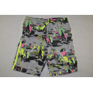 Shorts Short Pant Sport Hose Vintage All over Print Funky Bad Taste Neon 42 ca L