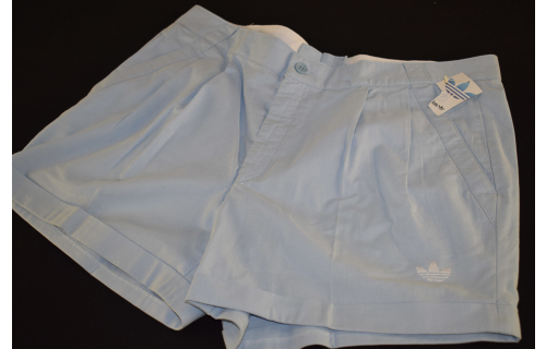 Adidas Shorts Short Pant Vintage 80s Deadstock Hell Baby Blau Sommer 52 ca L NEU