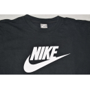2x Nike T-Shirt Air Spellout Retro Big Logo Side Schwarz Grau Wei&szlig; L