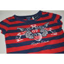 Polo T-Shirt Ralph Lauren Carpe Diem Heart Herz Wings Striped Rot Girl 7 122-128