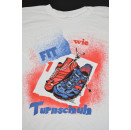 Fit wie Turnschuh T-Shirt Vintage Sneaker Trainers Graphic Oldschool Comic ca. S