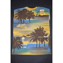 Benetton Kleid Vacation Palm Tree Palmen Urlaub T-Shirt Kleid Dress Vintage M