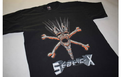 Static X Automatic Destruction Tour 2001 T-Shirt Nu Metal Giant Rock  Vintage L