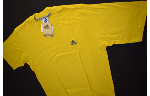 Adidas T-Shirt TShirt Vintage Deadstock 90er 90s Small Logo Gelb Yellow 6 M NEU