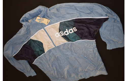 Adidas Regen Jacke Windbreaker Jacket Coat Rain Wear Nylon Vintage 90er 4 XS NEU