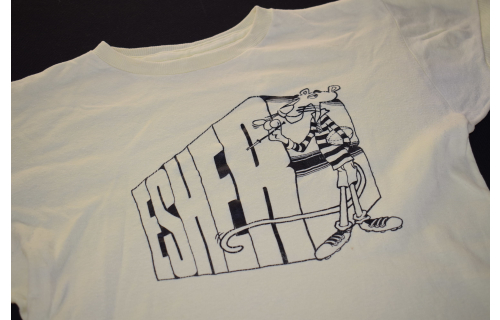 Pink Panther Esher Comic Draeing Zeichnen Tshirt T-Shirt Vintage Block Style L