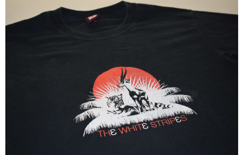 White Stripes T-Shirt Pop Band Musik Konzert Tour Punk Rock Tiger & Antilope  S