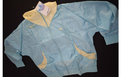 Adidas Regen Jacke Windbreaker Jacket Coat Rain Wear Nylon Vintage 80s 38 42 NEU