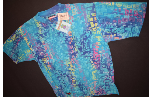 Invicta T-Shirt Batik Tye Dye 80er 90er Vintage Deadstock All over Print S NEU