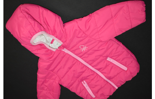 Benetton Winter Jacke Jacket Chaquetta Puffer United Pink Rosa 6-9 Monate 68-74