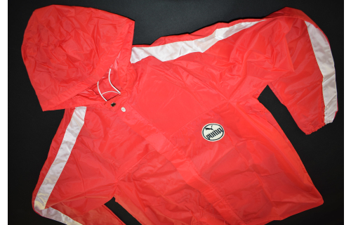 Puma Regen Jacke Rain Wind Jacket Coat 80s 90s Nylon Glanz Vintage France 6  NEU