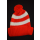 Fussball Fan Strick Knitting Mütze Hat Winter Beanie Vintage Rot Weiß Red White