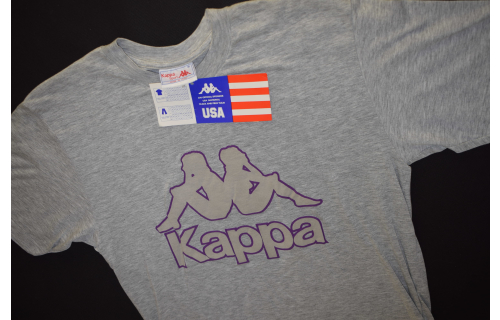 Kappa T-Shirt TShirt Team USA 90s 90er Grau Grey Casual Sport Italia Italy M NEU