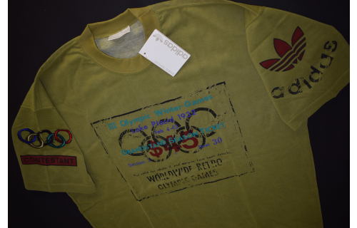Adidas T-Shirt Olympia Olympic Games 1932 Lake Placid Vintage Deadstock M L NEU