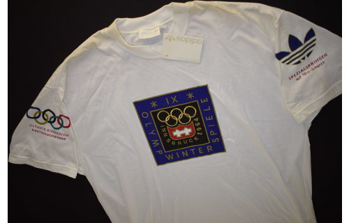 Adidas T-Shirt Olympia Olympic Games 1964 Innsbruck Vintage 90er Deadstock L NEU