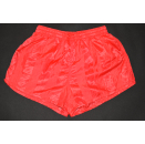 Shorts Short Sprinter Pant Vintage Deadstock Nylon Glanz Shiny Rot 80s S M L NEU