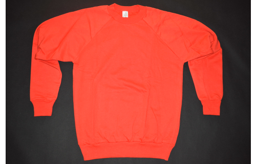 Pullover Sweater Sweat Shirt Jumper Vintage Deadstock Blank Rot 80s 80er M NEU