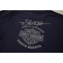 Harley Davidson T-Shirt Black Hills Rally Sturgis South Dakota 2017 Blau XXL 2XL