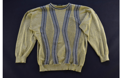 Strick Pullover Sweatshirt Sweater Knit Pullover 90er Vintage Graphik Casual M-L