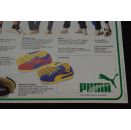 Puma Stundenplan Werbe Prospekt Vintage Deadstock VTG  80er 80s Advertising