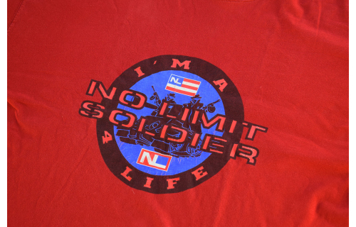 NO LIMIT Soldiers T-Shirt Vintage VTG Hip Hop Rap Raptee Records Tank Guns XXL