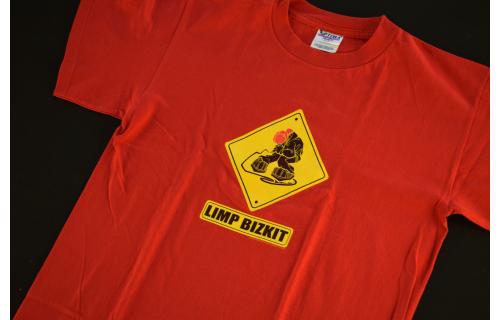 Limp Bizkit T-Shirt TShirt 2000 Warning Sign Hard Rock Metal Band Vintage VTG M