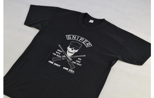 SNIPER Vintage T-Shirt Miltary Soldiers Soldat Scharfschütze 1986 80er USA XL