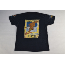 Draw Poker Vintage T-Shirt American Eagle Graphik Air Waves 1991 90er 90s USA XL