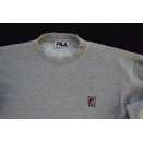 Fila Pullover Sweater Sweat Shirt  Vintage Jumper Casual Vintage Grau 90s 90er S