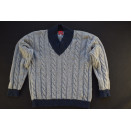 Best Company Strick Pullover Pulli Sweatshirt Knit Sweater Wolle Wool Grau Gr. L