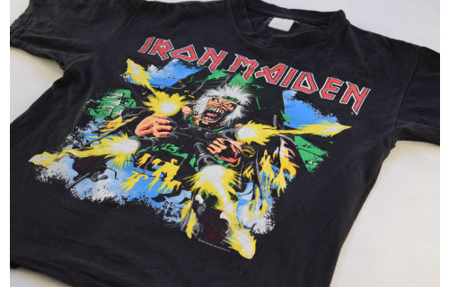 Iron Maiden T-Shirt Metal Hard Rock Shoot that Fukker 1990 90s Tour Vintage S-M