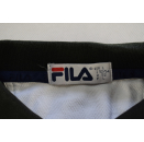 FILA Polo T-Shirt Tennis Casual Firm Sport Freizeit Vintage Schwarz Black 52 L