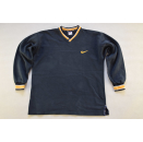 Nike Pullover Sweat Shirt Sweater Jumper Top Air USA Made Blau Check Vintage L